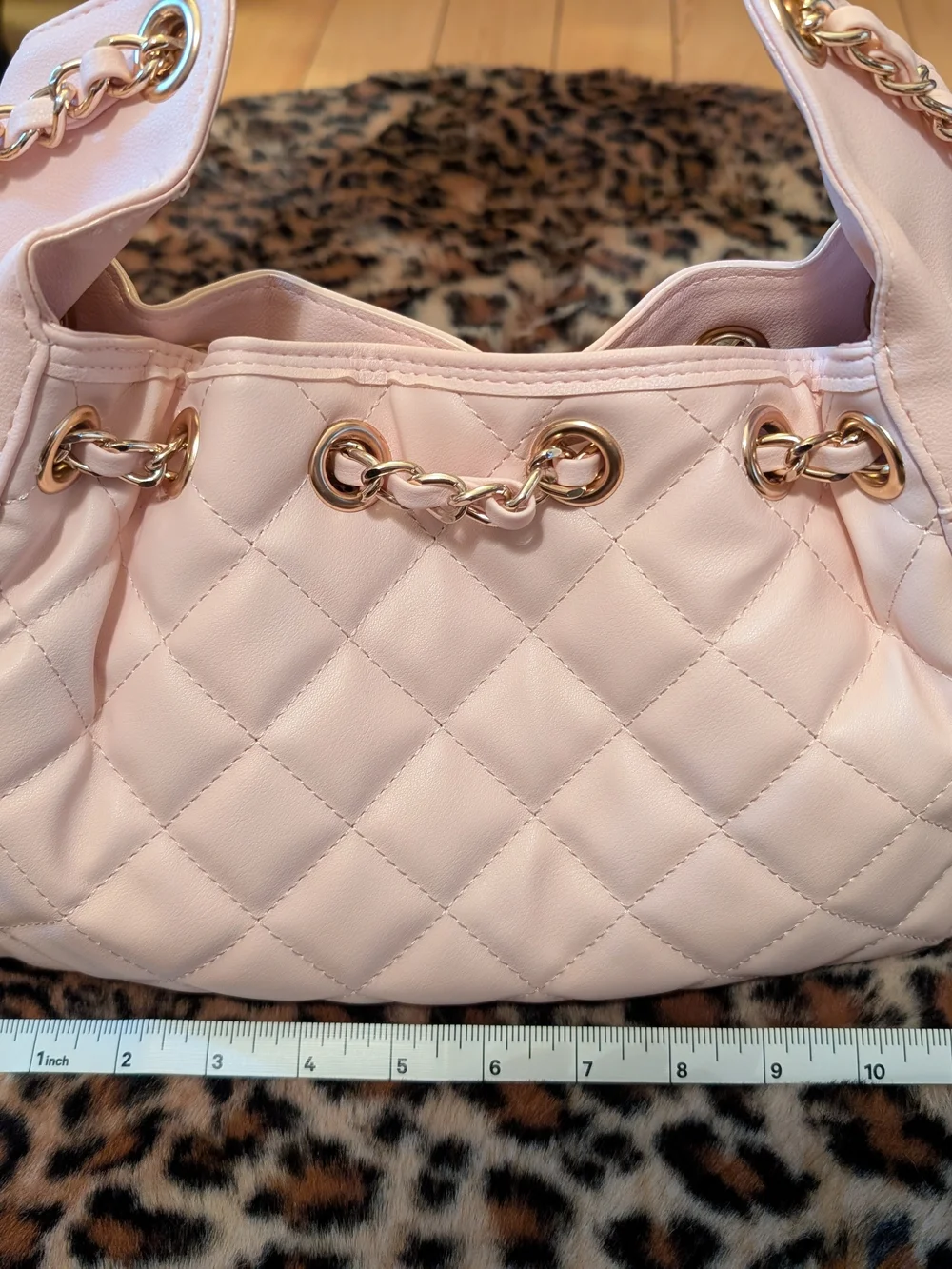 Juicy Couture Quilted Pink Chain-Handle Shoulder Bag